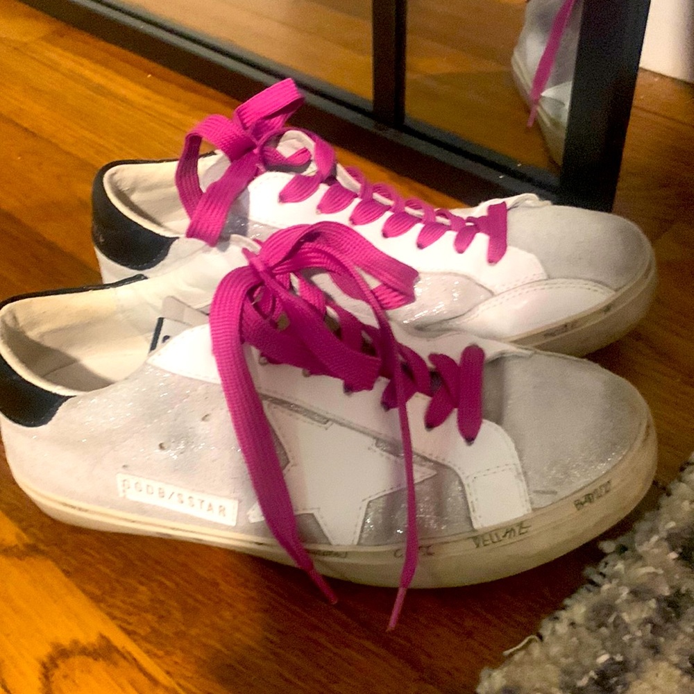 Leather Super-Star sneakers with the words "For skaters only"
